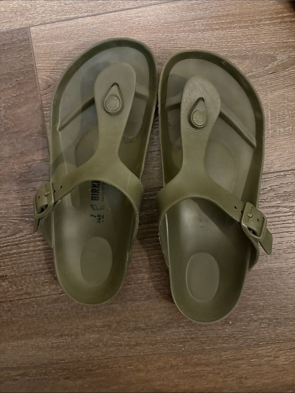 Birkenstock Olive Green EVA Thong Sandals - Women